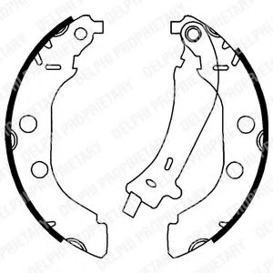 Тормозные колодки барабанные DELPHI LS1723