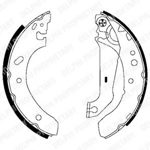 Тормозные колодки барабанные DELPHI LS1783