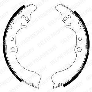 Тормозные колодки барабанные DELPHI LS1823