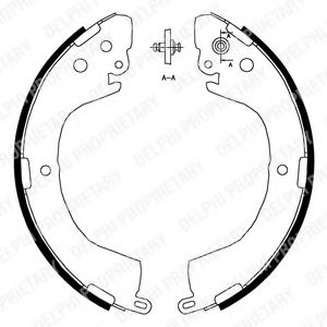 Тормозные колодки барабанные DELPHI LS1826