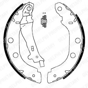 Тормозные колодки барабанные DELPHI LS1828