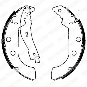 Тормозные колодки барабанные DELPHI LS1833