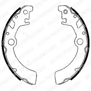 Тормозные колодки барабанные DELPHI LS1846