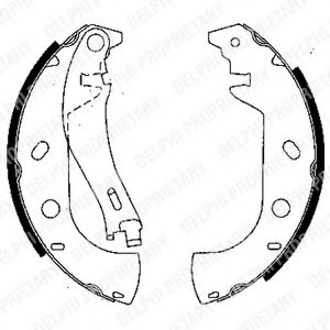 Тормозные колодки барабанные DELPHI LS1847