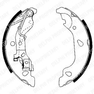 Тормозные колодки барабанные DELPHI LS1859