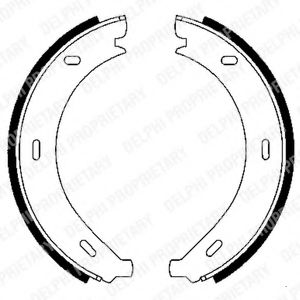 Тормозные колодки барабанные DELPHI LS1902