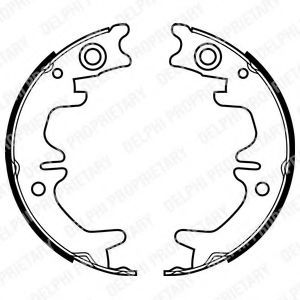 Тормозные колодки барабанные DELPHI LS1974
