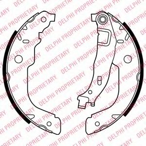 Тормозные колодки барабанные DELPHI LS2000