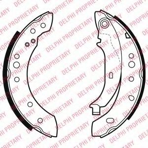 Тормозные колодки барабанные DELPHI LS2002