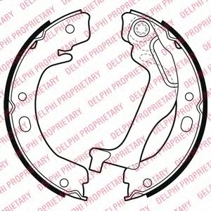Тормозные колодки барабанные DELPHI LS2003