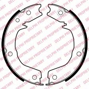 Тормозные колодки барабанные DELPHI LS2007