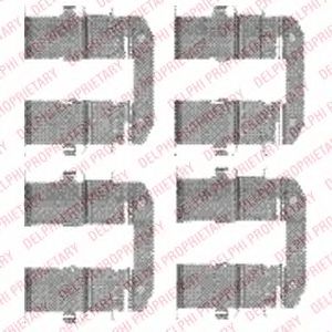 Скобы тормозных колодок DELPHI LX0482