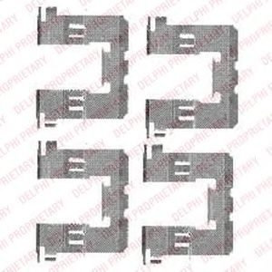 Скобы тормозных колодок DELPHI LX0453