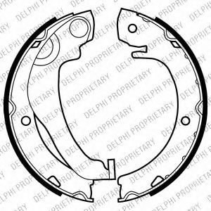 Тормозные колодки барабанные DELPHI LS2020