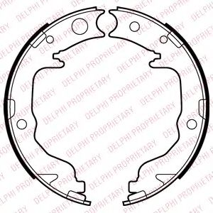 Тормозные колодки барабанные DELPHI LS2026