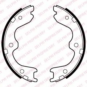 Тормозные колодки барабанные DELPHI LS2029