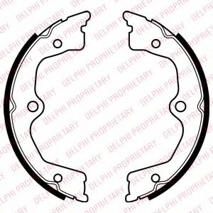 Тормозные колодки барабанные DELPHI LS2033