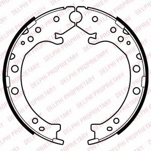 Тормозные колодки барабанные DELPHI LS2034
