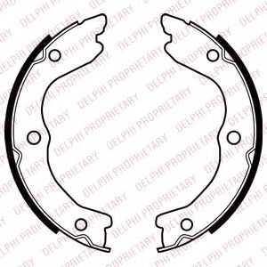 Тормозные колодки барабанные DELPHI LS2038