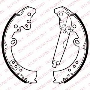 Тормозные колодки барабанные DELPHI LS2039