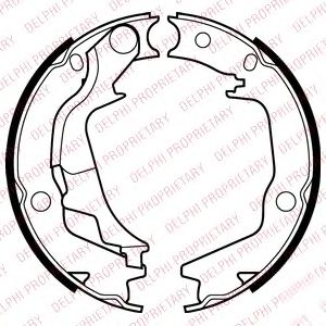 Тормозные колодки барабанные DELPHI LS2042