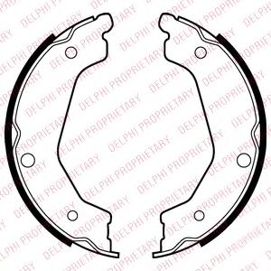 Тормозные колодки барабанные DELPHI LS2043