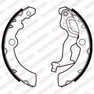 Тормозные колодки барабанные DELPHI LS2045