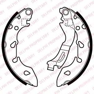Тормозные колодки барабанные DELPHI LS2047