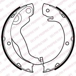 Тормозные колодки барабанные DELPHI LS2051