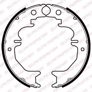 Тормозные колодки барабанные DELPHI LS2053