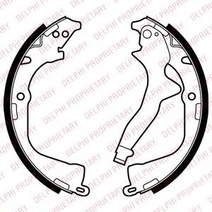 Тормозные колодки барабанные DELPHI LS2056