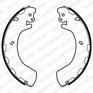 Тормозные колодки барабанные DELPHI LS2057