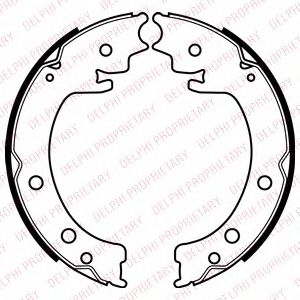 Тормозные колодки барабанные DELPHI LS2058