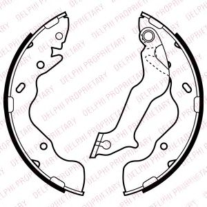Тормозные колодки барабанные DELPHI LS2059