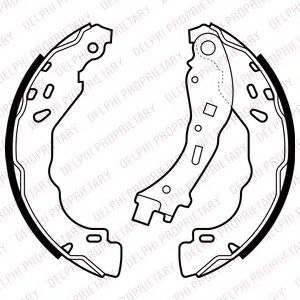 Тормозные колодки барабанные DELPHI LS2065