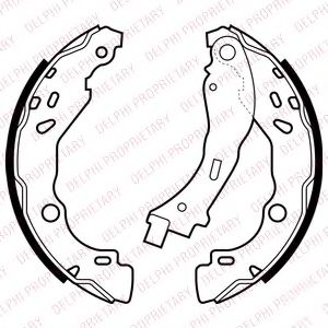 Тормозные колодки барабанные DELPHI LS2066
