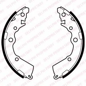 Тормозные колодки барабанные DELPHI LS2068