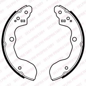 Тормозные колодки барабанные DELPHI LS2071