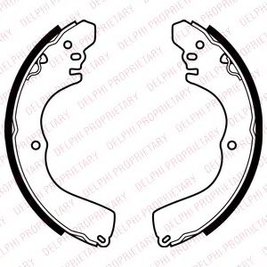 Тормозные колодки барабанные DELPHI LS2074