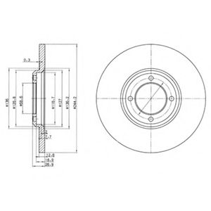 Тормозной диск DELPHI BG2061