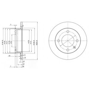 Тормозной диск DELPHI BG2118
