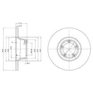 Тормозной диск DELPHI BG2157