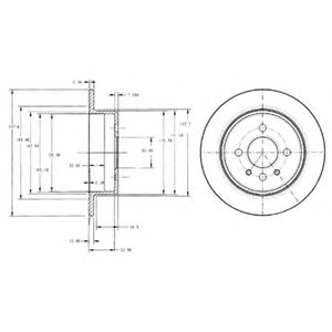 Тормозной диск DELPHI BG2202