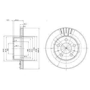 Тормозной диск DELPHI BG2207