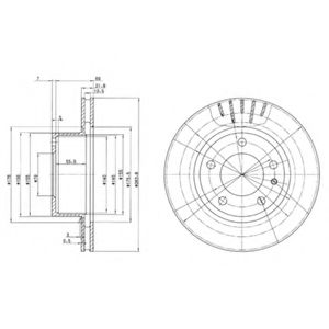 Тормозной диск DELPHI BG2212