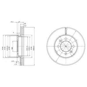 Тормозной диск DELPHI BG2290