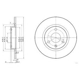 Тормозной диск DELPHI BG2724