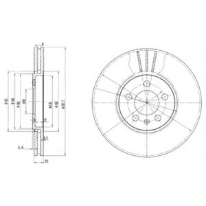 Тормозной диск DELPHI BG2729