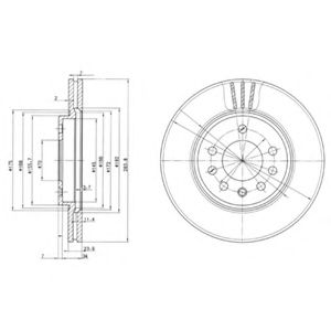 Тормозной диск DELPHI BG2750