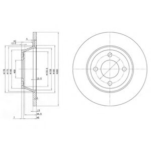 Тормозной диск DELPHI BG2783